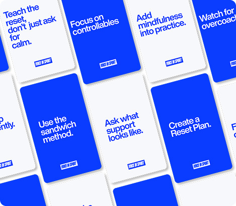 A spread of VIS Coaching Cards